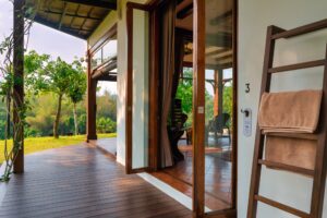 River Kwai House - Veranda with folding doors to the bedroom
